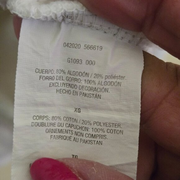 Big Cotton Syracuse Orange Vintage White Hoodie Sweatshirt Size XL - Picture 6 of 6